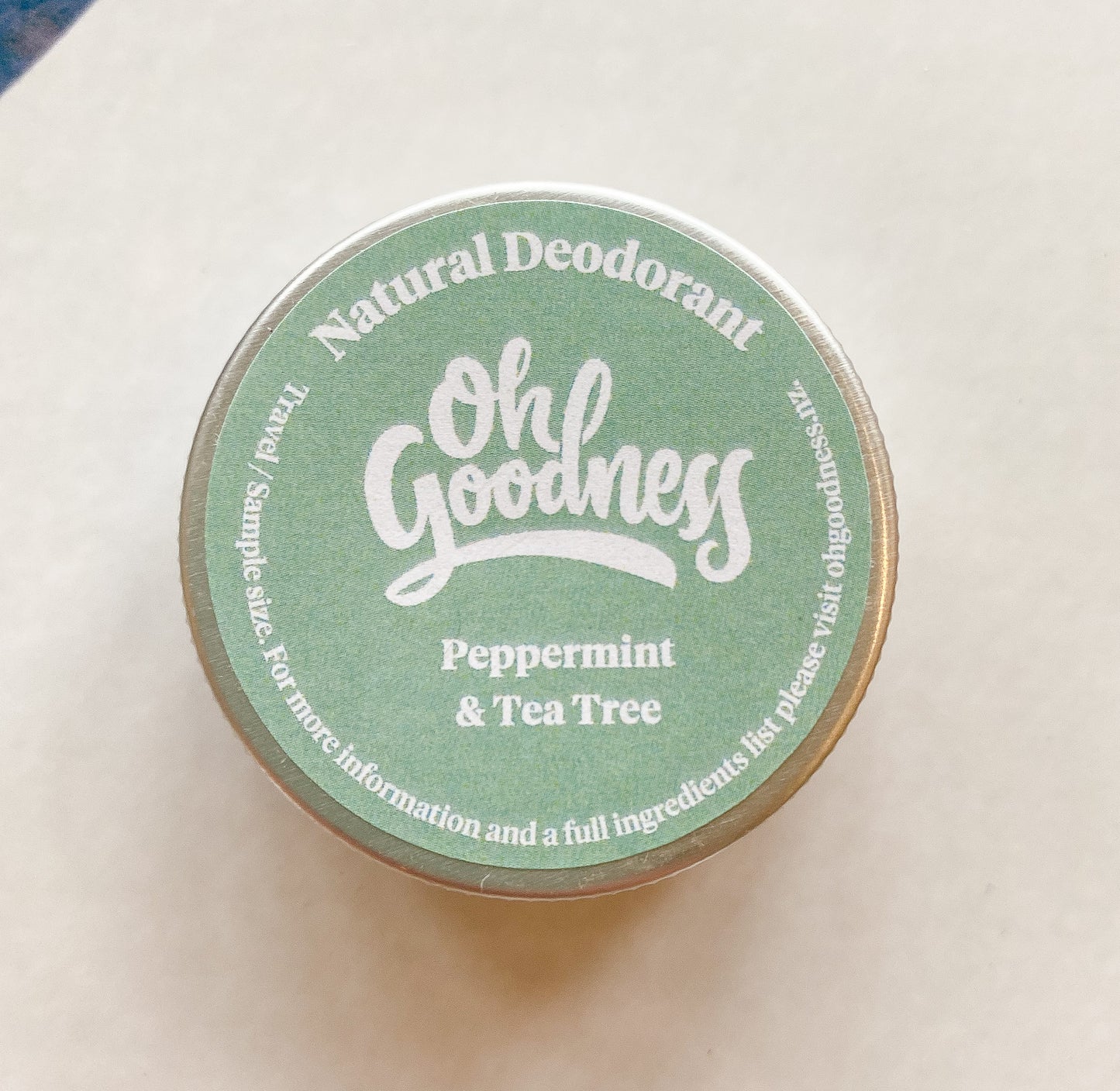 Natural deodorant - Sample size 18g Oh Goodness