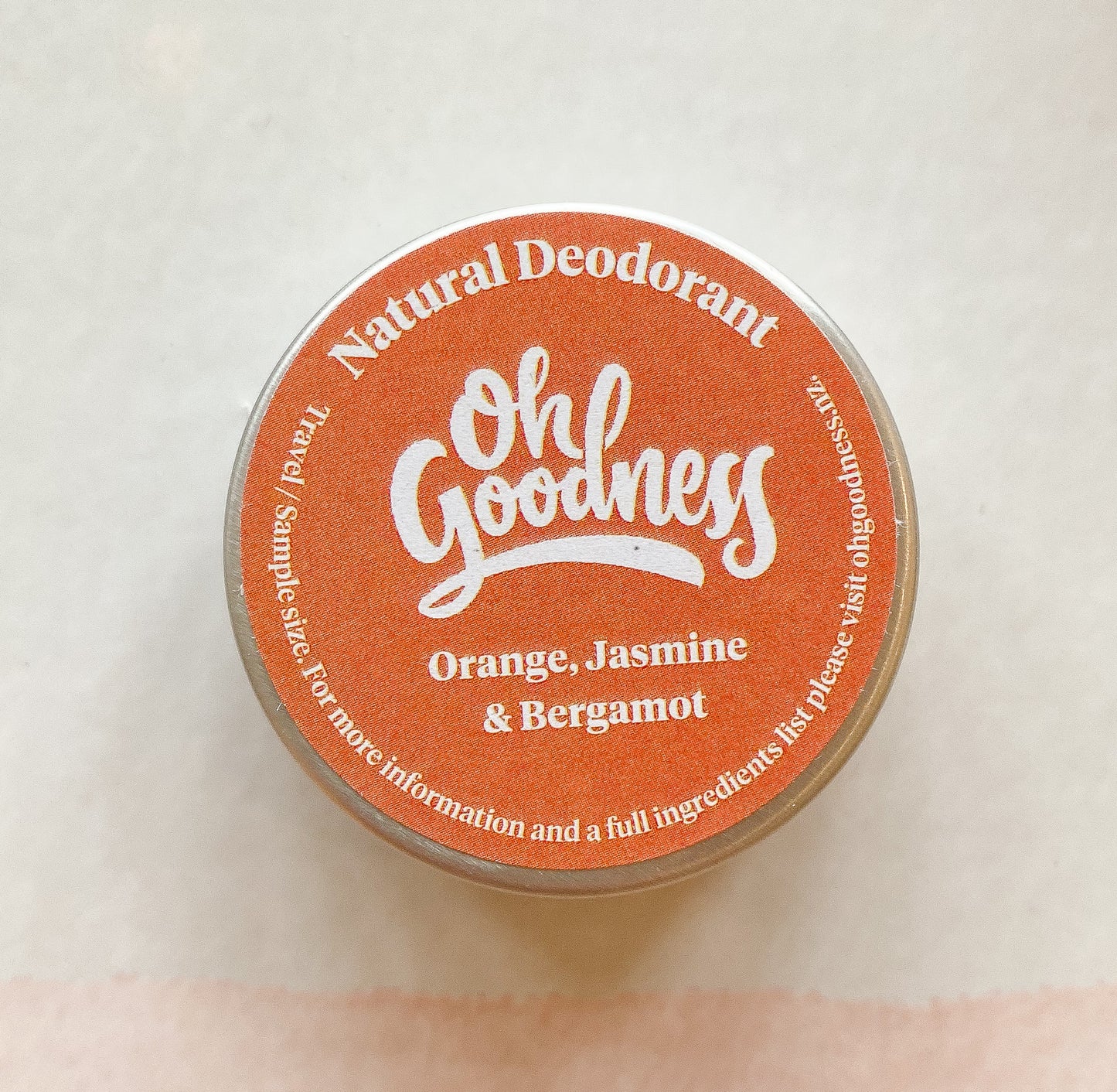 Natural deodorant - Sample size 18g Oh Goodness